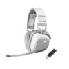 CORSAIR HS80 MAX WIRELESS Multiplatform Gaming Headset met Bluetooth – Dolby Atmos – Microfoon van Uitzendkwaliteit – iCUE Compatibel – PC, Mac, PS5, PS4, Mobiel – Wit