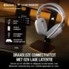 CORSAIR HS80 MAX WIRELESS Multiplatform Gaming Headset met Bluetooth - Dolby Atmos - Microfoon van Uitzendkwaliteit - iCUE Compatibel - PC, Mac, PS5, PS4, Mobiel - Wit