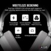 CORSAIR HS80 MAX WIRELESS Multiplatform Gaming Headset met Bluetooth - Dolby Atmos - Microfoon van Uitzendkwaliteit - iCUE Compatibel - PC, Mac, PS5, PS4, Mobiel - Wit