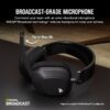 CORSAIR HS80 MAX WIRELESS Multiplatform Gaming Headset met Bluetooth – Dolby Atmos – Microfoon van Uitzendkwaliteit – iCUE Compatibel – PC, Mac, PS5, PS4, Mobiel – Staalgrijs