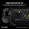 CORSAIR HS80 MAX WIRELESS Multiplatform Gaming Headset met Bluetooth – Dolby Atmos – Microfoon van Uitzendkwaliteit – iCUE Compatibel – PC, Mac, PS5, PS4, Mobiel – Staalgrijs