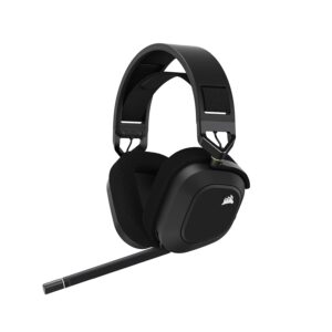 Corsair HS80 RGB WIRELESS Hoogwaardige Gamingheadset met Ruimtelijke Audio (Lage Latentie, Omnidirectionele Microfoon, Batterijduur van wel 20 uur, Draadloze compatibiliteit met...
