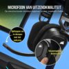 Corsair HS80 RGB WIRELESS Hoogwaardige Gamingheadset met Ruimtelijke Audio (Lage Latentie, Omnidirectionele Microfoon, Batterijduur van wel 20 uur, Draadloze compatibiliteit met...