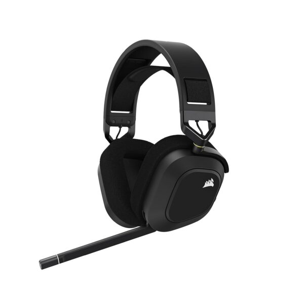 Corsair HS80 RGB WIRELESS Hoogwaardige Gamingheadset met Ruimtelijke Audio (Lage Latentie, Omnidirectionele Microfoon, Batterijduur van wel 20 uur, Draadloze compatibiliteit met...
