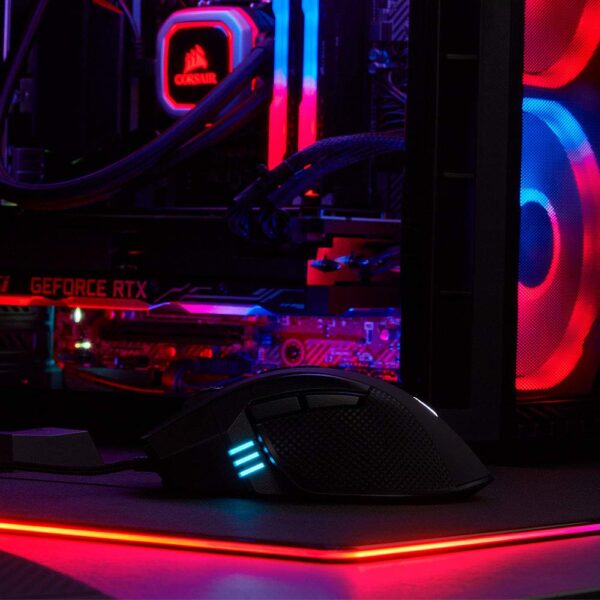 Corsair Ironclaw Rgb, Fps/Moba Gaming Mouse, Black, Backlit Rgb Led, 18000 Dpi, Optical