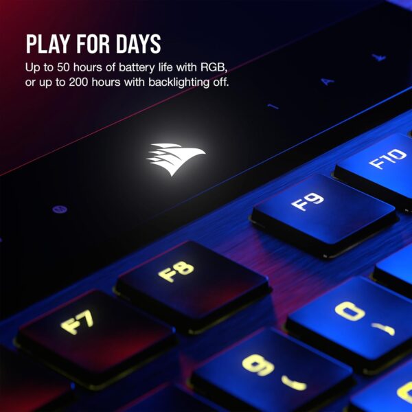 Corsair K100 RGB AIR Wireless Ultra-Thin Mechanical Gaming Keyboard, Cherry ULP Tactile - schwarz, D