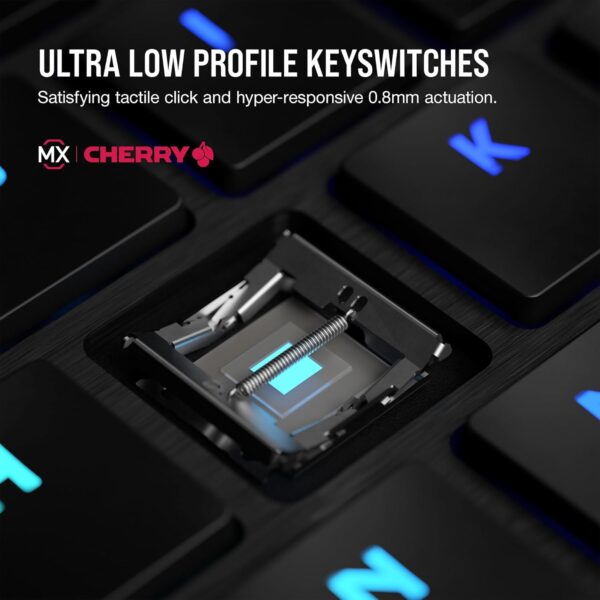Corsair K100 RGB AIR Wireless Ultra-Thin Mechanical Gaming Keyboard, Cherry ULP Tactile - schwarz, D