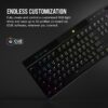 Corsair K100 RGB AIR Wireless Ultra-Thin Mechanical Gaming Keyboard, Cherry ULP Tactile - schwarz, D