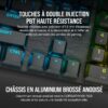 Corsair K100 RGB Gaming Keyboard (OPX Optical Mechanical Switches: Ultra-Fast and Linear, PBT Dual Injection Keys, Elgato Stream Deck Integration) AZERTY, Black