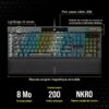 Corsair K100 RGB Gaming Keyboard (OPX Optical Mechanical Switches: Ultra-Fast and Linear, PBT Dual Injection Keys, Elgato Stream Deck Integration) AZERTY, Black