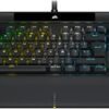 Corsair K100 RGB Optical Mechanical Gaming Keyboard (Corsair OPX RGB Switch, Removable Faux Leather Wrist Rest, Polycarbonate Keys), Black