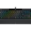 Corsair K100 RGB Optical Mechanical Gaming Keyboard (Corsair OPX RGB Switch, Removable Faux Leather Wrist Rest, Polycarbonate Keys), Black