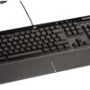 Corsair K55 RGB PRO Wired Membrane Gaming Keyboard (Dynamic RGB Backlit, 6 Macro Keys with Elgato Software Integration, IP42 Protection from Dust and Splash) QWERTZ, Black