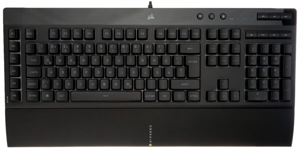 Corsair K55 RGB PRO Wired Membrane Gaming Keyboard (Dynamic RGB Backlit, 6 Macro Keys with Elgato Software Integration, IP42 Protection from Dust and Splash) QWERTZ, Black