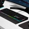 Corsair K55 RGB PRO Wired Membrane Gaming Keyboard (Dynamic RGB Backlit, 6 Macro Keys with Elgato Software Integration, IP42 Protection from Dust and Splash) QWERTZ, Black