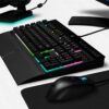 Corsair K55 RGB PRO Wired Membrane Gaming Keyboard (Dynamic RGB Backlit, 6 Macro Keys with Elgato Software Integration, IP42 Protection from Dust and Splash) QWERTZ, Black