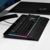 Corsair K55 RGB PRO Wired Membrane Gaming Keyboard (Dynamic RGB Backlit, 6 Macro Keys with Elgato Software Integration, IP42 Protection from Dust and Splash) QWERTZ, Black