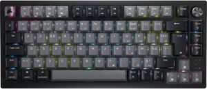 Corsair K65 Plus Wireless 75% RGB hot-swappable mechanical gaming keyboard - linear switches MLX red pre-lubricated - PBT keycaps - AZERTY FR - black