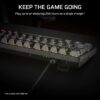 CORSAIR K65 PLUS WIRELESS 75% RGB Hot-Swappable Mechanical Gaming Keyboard – Pre-lubricated Tactile CORSAIR MLX Fusion Switches – Two Layers Noise Reduction – PBT Keycaps –...