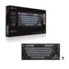 Corsair K65 Plus Wireless 75% RGB hot-swappable mechanical gaming keyboard - linear switches MLX red pre-lubricated - PBT keycaps - AZERTY FR - black
