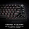 CORSAIR K65 PLUS WIRELESS 75% RGB Hot-Swappable Mechanical Gaming Keyboard – Pre-lubricated Tactile CORSAIR MLX Fusion Switches – Two Layers Noise Reduction – PBT Keycaps –...