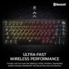 CORSAIR K65 PLUS WIRELESS 75% RGB Hot-Swappable Mechanical Gaming Keyboard – Pre-lubricated Tactile CORSAIR MLX Fusion Switches – Two Layers Noise Reduction – PBT Keycaps –...