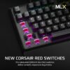 CORSAIR K70 CORE RGB Mechanical Wired Gaming Keyboard with Palm Rest – Pre-Lubricated MLX Red Linear Switches, SOCD, ABS Double-Shot Keycaps, Noise Reducing, QWERTY NA – Black