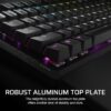 CORSAIR K70 CORE RGB Mechanical Wired Gaming Keyboard with Palm Rest – Pre-Lubricated MLX Red Linear Switches, SOCD, ABS Double-Shot Keycaps, Noise Reducing, QWERTY NA – Black