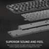 Corsair K70 Core TKL RGB Tenkeyless Mechanical Gaming Keyboard, MLX Red V2, Pre-Lubricated, Acoustic Cushioning, ABS Covers, QWERTY ES - Black