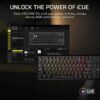 Corsair K70 Core TKL RGB Tenkeyless Mechanical Gaming Keyboard, MLX Red V2, Pre-Lubricated, Acoustic Cushioning, ABS Covers, QWERTY ES - Black