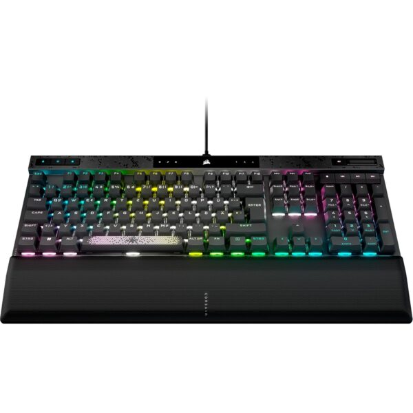 CORSAIR K70 MAX RGB Mechanical Gaming Keyboard, Wired, MGX Switches, Adjustable PBT Double Shot Keycaps, Compatible with iCUE - PC, PS5, PS4, Xbox - QWERTZ DE - Steel Grey