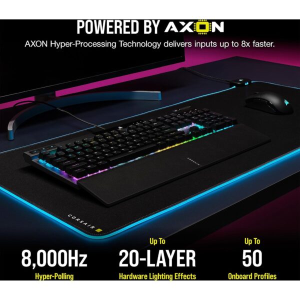 Corsair K70 PRO RGB Mechanical Mechanical Gaming Keyboard - OPX Linear Switch - PBT Double Shot Keys - iCUE Compatible - QWERTZ DE - PC, Xbox - Black