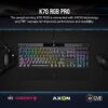 Corsair K70 RGB PRO Wired Mechanical Gaming Keyboard (CHERRY MX RGB Blue Switches: Tactile & Clickable, 8,000Hz Hyperpolling, PBT DOUBLE-SHOT PRO Keycaps, Soft-Touch Palm Rest)...