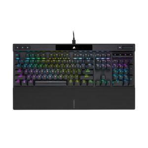 Corsair K70 RGB PRO Wired Mechanical Gaming Keyboard (CHERRY MX RGB Blue Switches: Tactile & Clickable, 8,000Hz Hyperpolling, PBT DOUBLE-SHOT PRO Keycaps, Soft-Touch Palm Rest)...