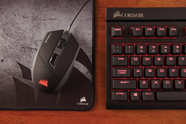 Corsair KATAR Optical Gaming Mouse (Both Hands, LED Backlight, 8000 DPI) Black