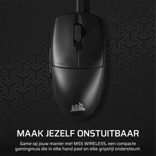 CORSAIR M55 Lightweight Wired FPS Gaming Mouse – 16,000 DPI – Six Programmable Buttons – Profiled Rubber Side Handles – Black