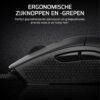 CORSAIR M55 Lightweight Wired FPS Gaming Mouse – 16,000 DPI – Six Programmable Buttons – Profiled Rubber Side Handles – Black