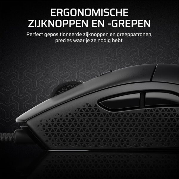 CORSAIR M55 Lightweight Wired FPS Gaming Mouse – 16,000 DPI – Six Programmable Buttons – Profiled Rubber Side Handles – Black