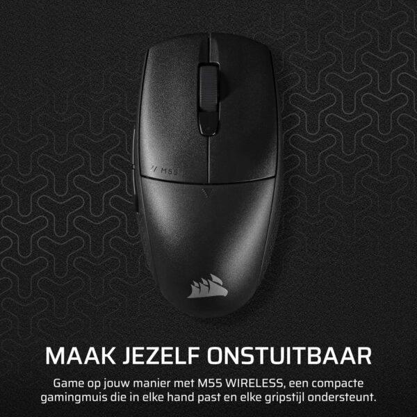 CORSAIR M55 Lightweight Wired FPS Gaming Mouse – 16,000 DPI – Six Programmable Buttons – Profiled Rubber Side Handles – Black