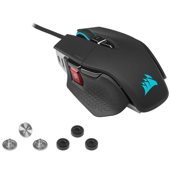 Corsair M65 RGB ULTRA Tunable FPS Gaming Mouse - CORSAIR MARKSMAN 26,000 DPI Optical Sensor, Optical Switches, AXON Hyper-Processing Technology, Tunable Weight System - Black