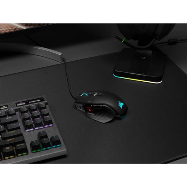 Corsair M65 RGB ULTRA Tunable FPS Gaming Mouse - CORSAIR MARKSMAN 26,000 DPI Optical Sensor, Optical Switches, AXON Hyper-Processing Technology, Tunable Weight System - Black