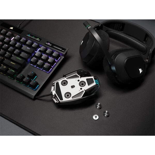 Corsair M65 RGB ULTRA Tunable FPS Gaming Mouse - CORSAIR MARKSMAN 26,000 DPI Optical Sensor, Optical Switches, AXON Hyper-Processing Technology, Tunable Weight System - Black