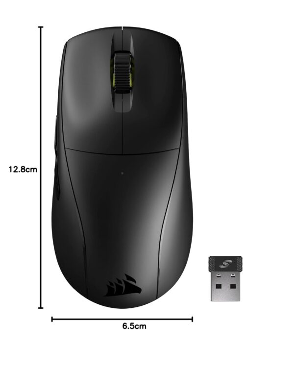 CORSAIR M75 AIR WIRELESS Ultra Lightweight Gaming Mouse – 2.4GHz & Bluetooth – 26,000 DPI – Up to 100 Hours Battery - iCUE Compatible - Black