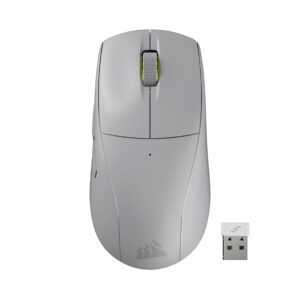 CORSAIR M75 AIR WIRELESS Ultralight FPS Gaming Mouse – 26,000 DPI – Ultra Fast Input – Symmetric Shape – iCUE Xompatibel – PC, Mac – Light Grey