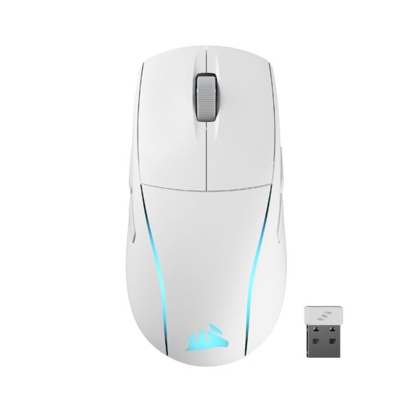Corsair M75 Wireless RGB Lightweight FPS Gaming Mouse – 26,000 DPI – Interchangeable Side Buttons – iCUE Compatible – PC – White