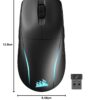 CORSAIR M75 WIRELESS RGB Lightweight FPS Gaming Mouse – 26,000 DPI – Interchangeable Side Buttons – iCUE Compatible – PC – Black