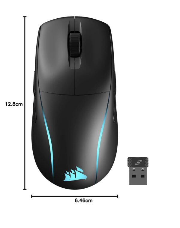 CORSAIR M75 WIRELESS RGB Lightweight FPS Gaming Mouse – 26,000 DPI – Interchangeable Side Buttons – iCUE Compatible – PC – Black
