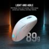 Corsair M75 Wireless RGB Lightweight FPS Gaming Mouse – 26,000 DPI – Interchangeable Side Buttons – iCUE Compatible – PC – White