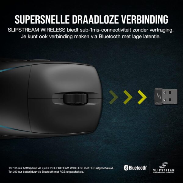 CORSAIR M75 WIRELESS RGB Lightweight FPS Gaming Mouse – 26,000 DPI – Interchangeable Side Buttons – iCUE Compatible – PC – Black