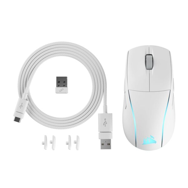 CORSAIR M75 Wireless RGB Ultra Lightweight Ambidexter FPS Gaming Mouse - 2.4GHz Wireless, Bluetooth, USB - High Battery Life - 26,000 DPI - Interchangeable Side Buttons - iCUE...